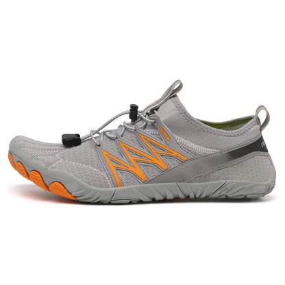 Kobe Barfußschuhe grau-orange von Avolano